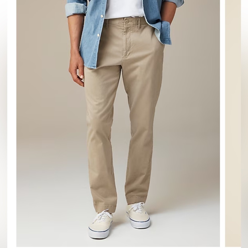 J. Crew Men's Khaki Chinos in Light Tan